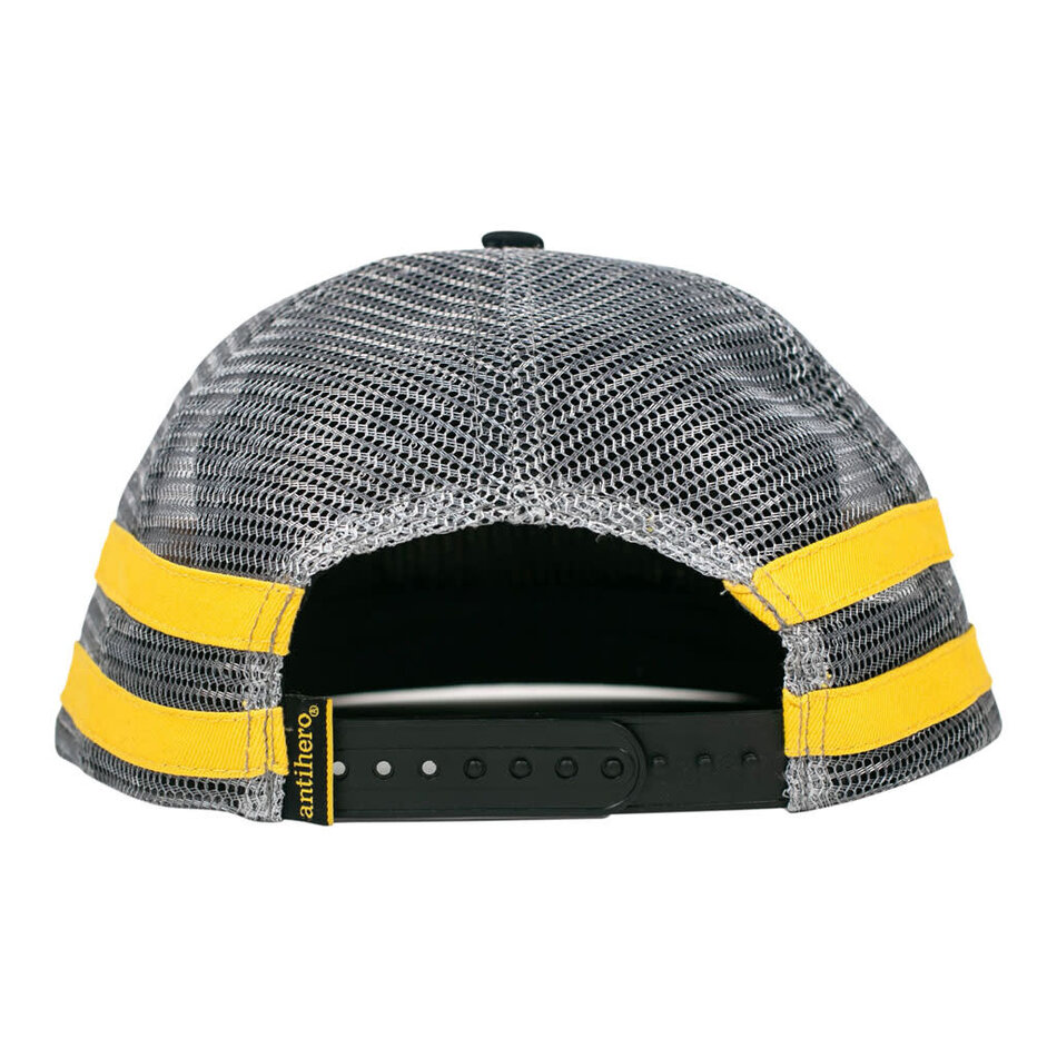 Anti Hero Basic Eagle Snapback Hat Black/Charcoal/Yellow