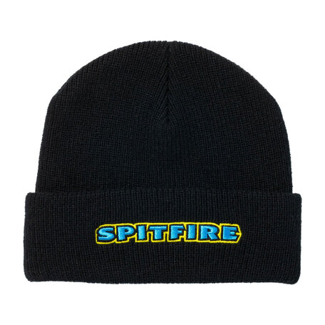 Spitfire Bighead Mushroom Script Cuff Beanie Black