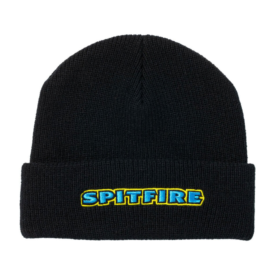 Spitfire Bighead Mushroom Script Cuff Beanie Black