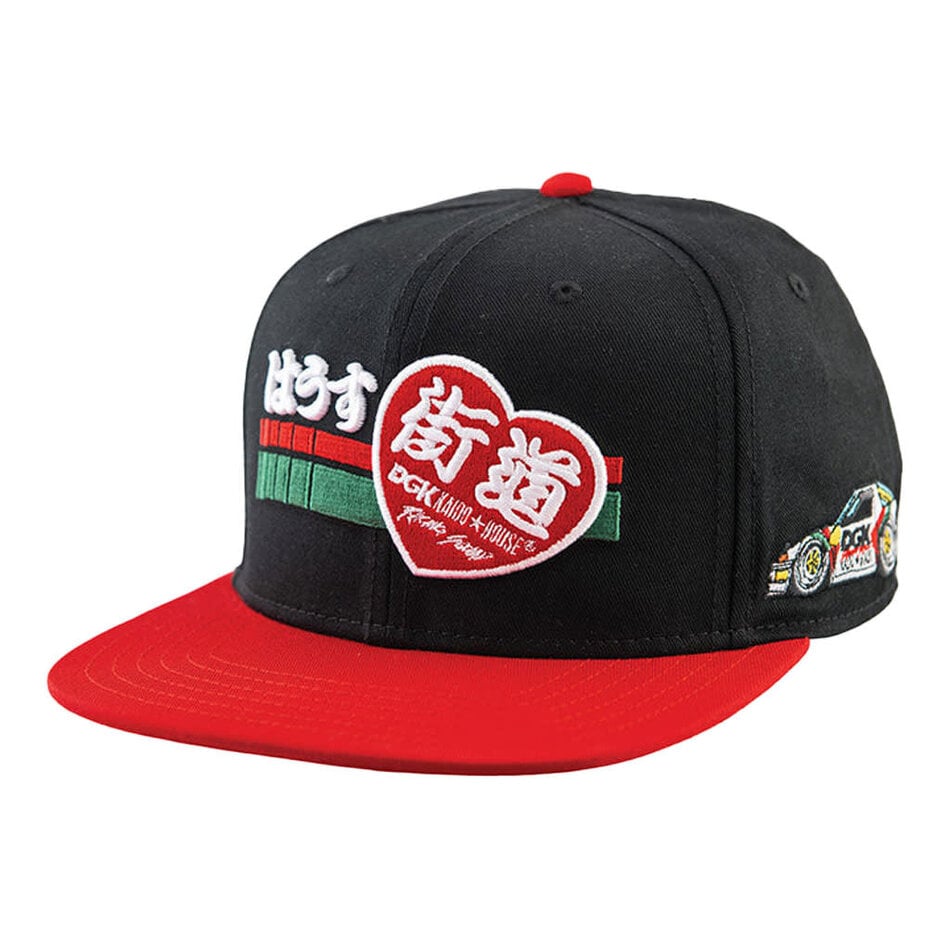 DGK x Kaido House Raceway Snapback Hat Black