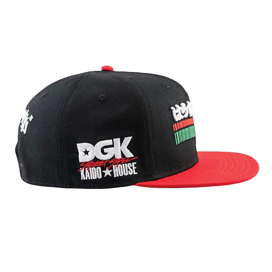 DGK x Kaido House Raceway Snapback Hat Black