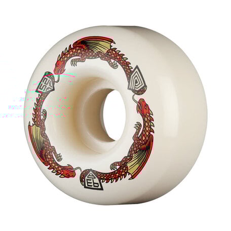 Powell Peralta Dragon Formula Red 93A V1 Wheels White