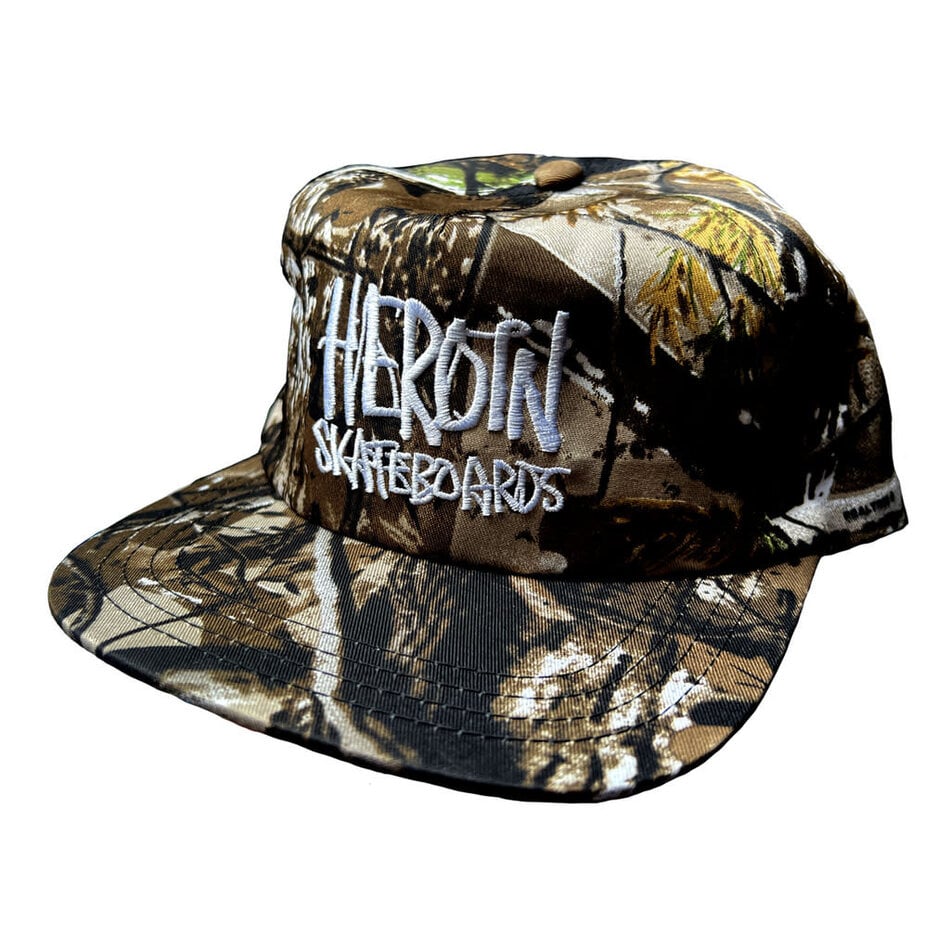 Heroin Script Nylon Snapback Hat Camo