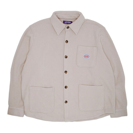 Fucking Awesome Polar Fleece Overshirt Cardigan Cream