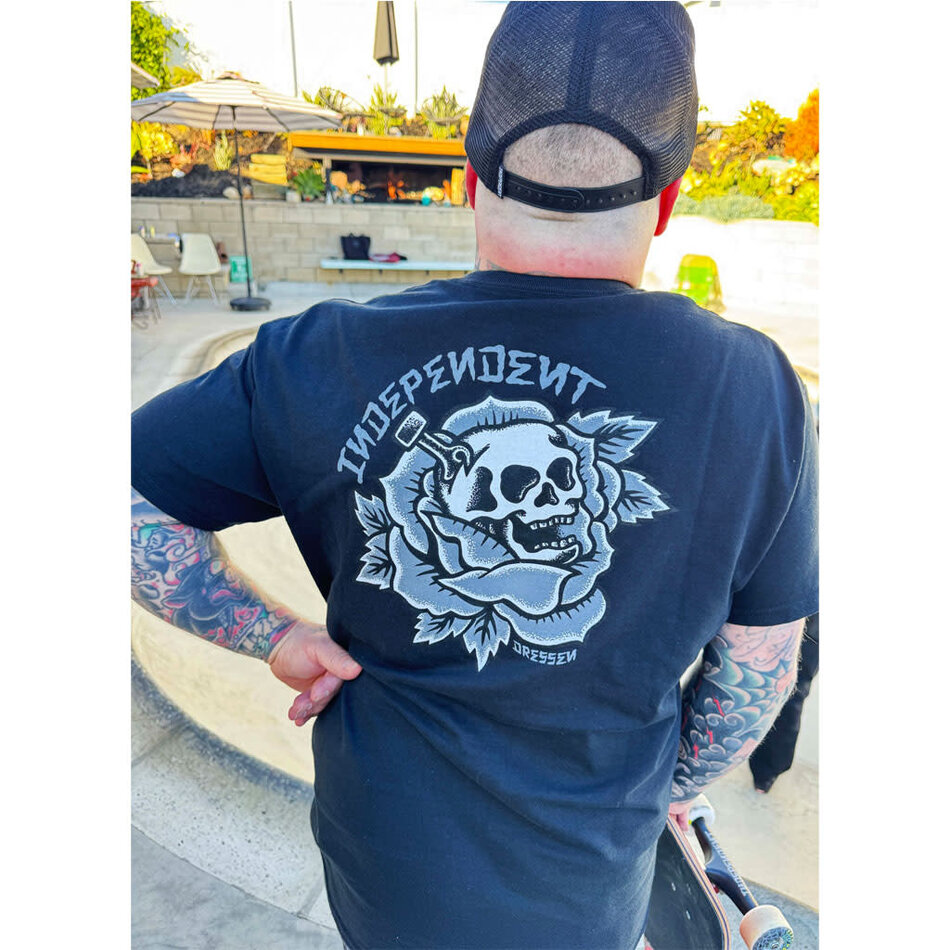 Independent Dressen Skull Rose Heavyweight T-Shirt Black