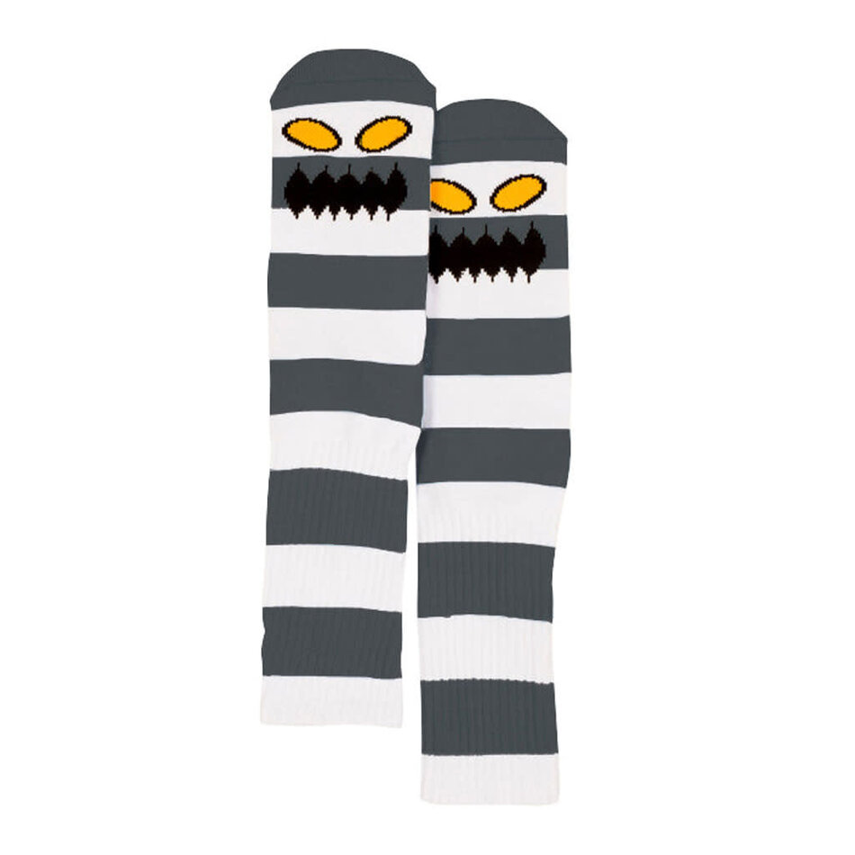 Toy Machine Monster Big Stripe Crew Socks Grey
