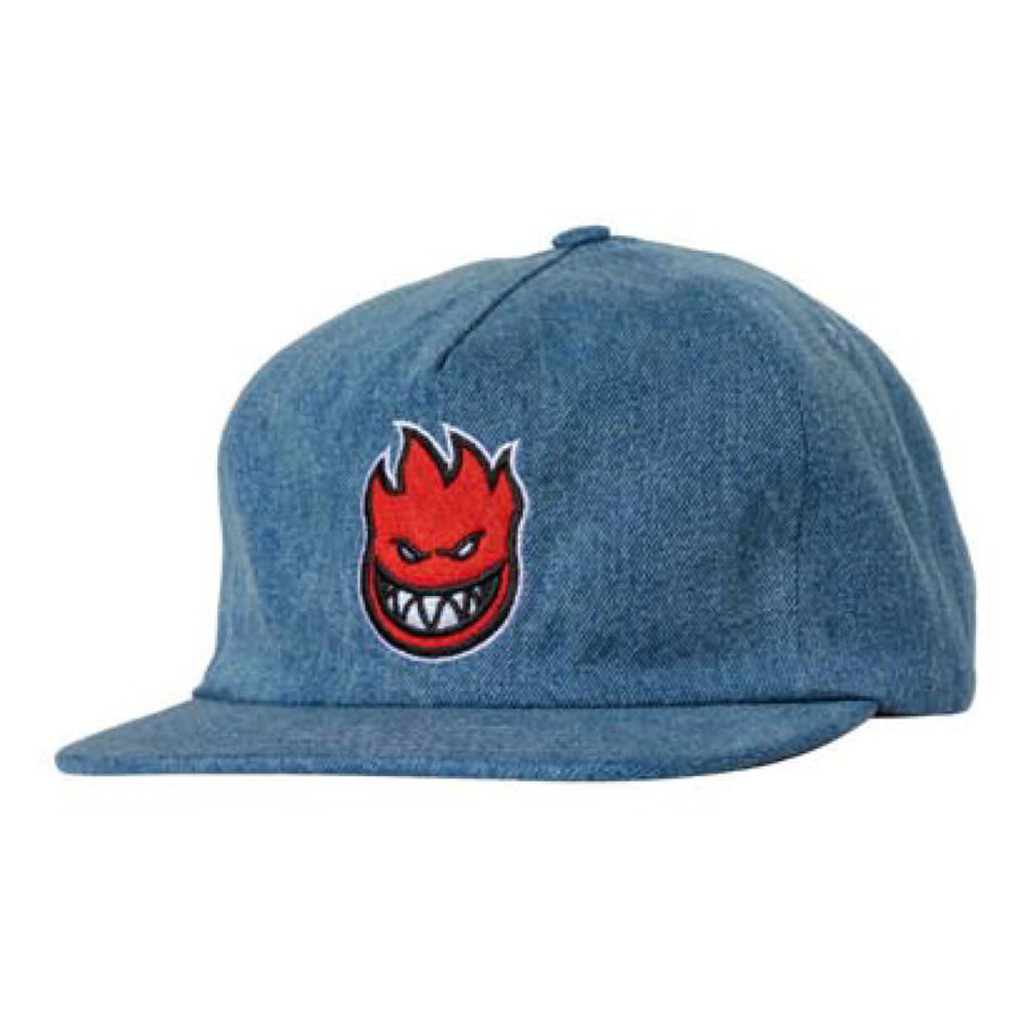 Spitfire Bighead Fill Snapback Mesh Hat Wash Denim