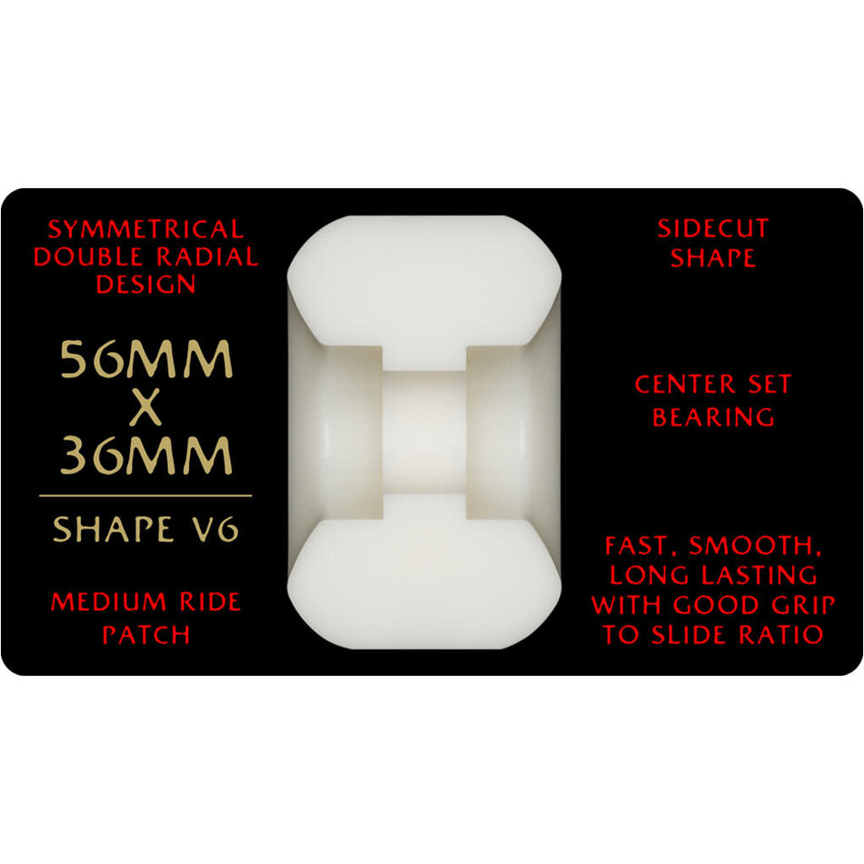 Powell Peralta Dragon Formula Red 93A V6 Wheels White