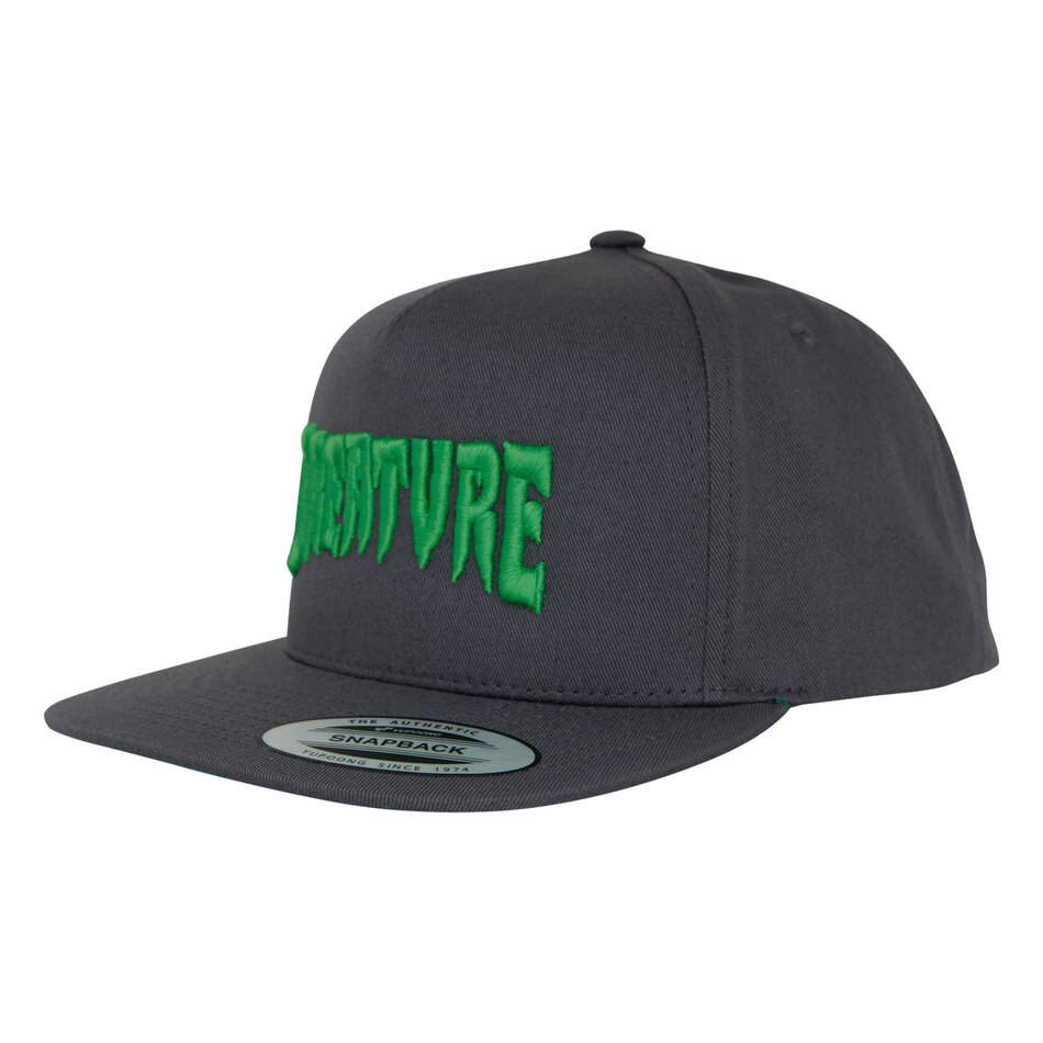 Creature Mono Logo Structured Snapback Hat Dark Grey