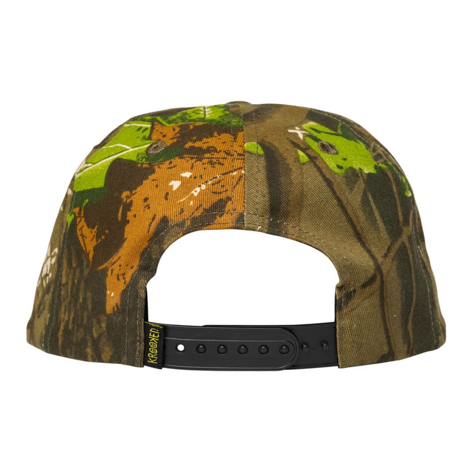 Krooked Eyes Snapback Hat Tree Camo
