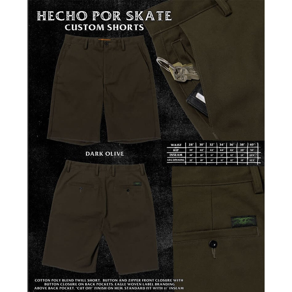 Anti Hero Hecho Por Skate Shorts Dark Olive