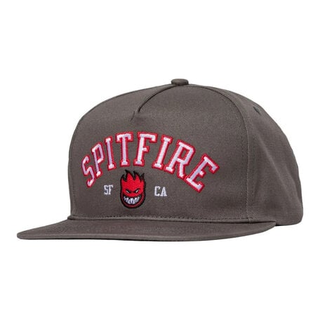 Spitfire Team Bighead Snapback Hat Charcoal/Red
