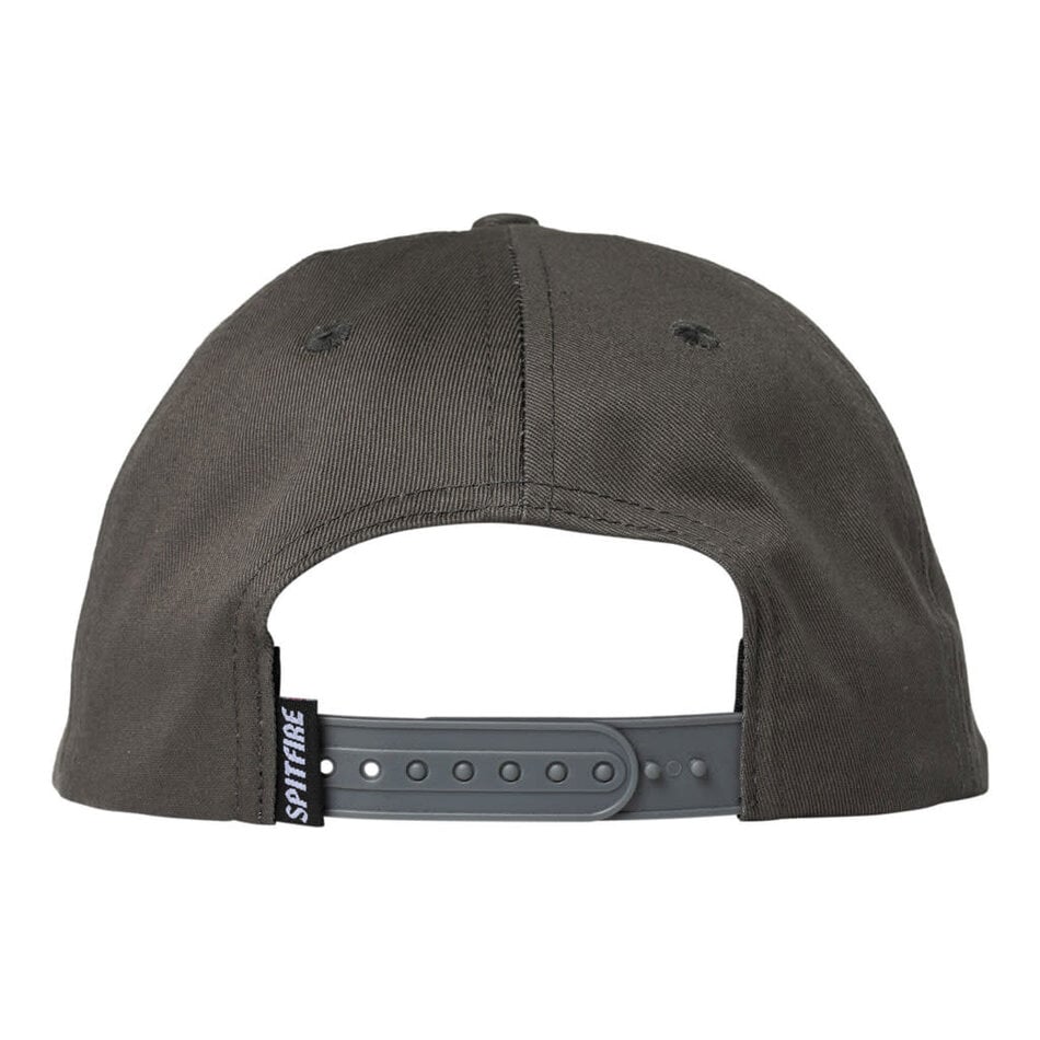 Spitfire Team Bighead Snapback Hat Charcoal/Red