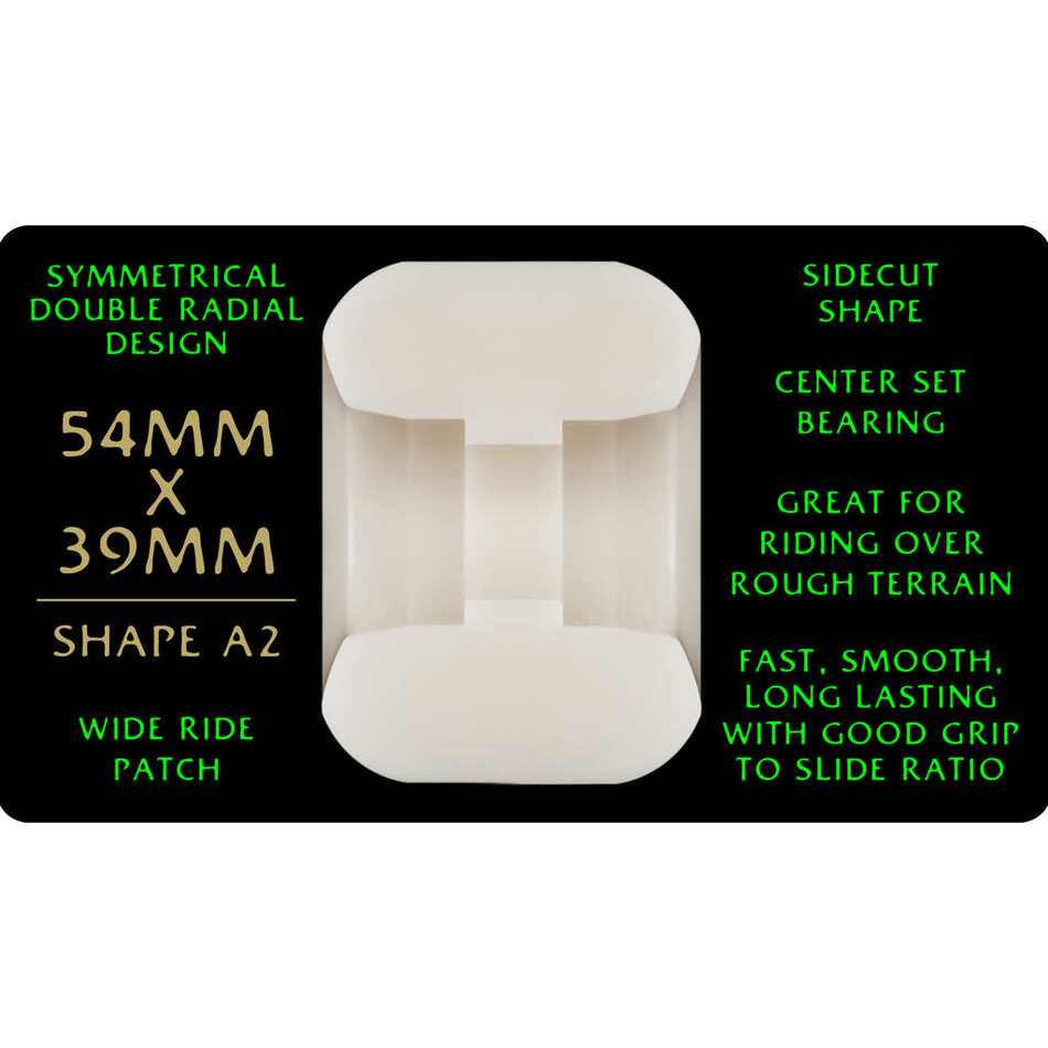Powell Peralta Dragon Formula Green A2 88A Wheels White