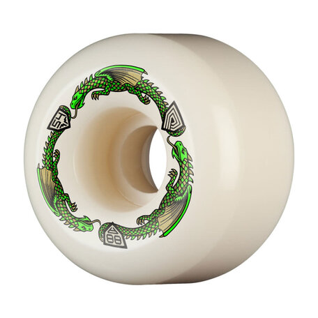 Powell Peralta Dragon Formula Green A2 88A Wheels White