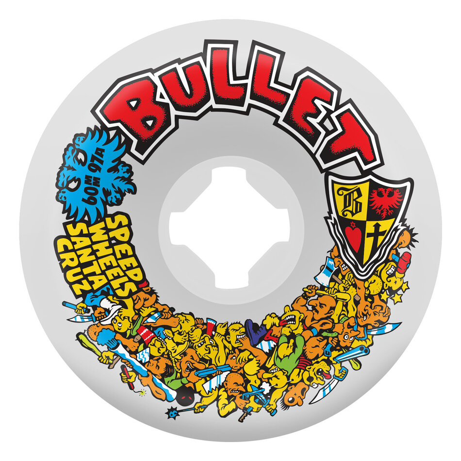 Santa Cruz Bullet Riot Vomit Wheels 97A White