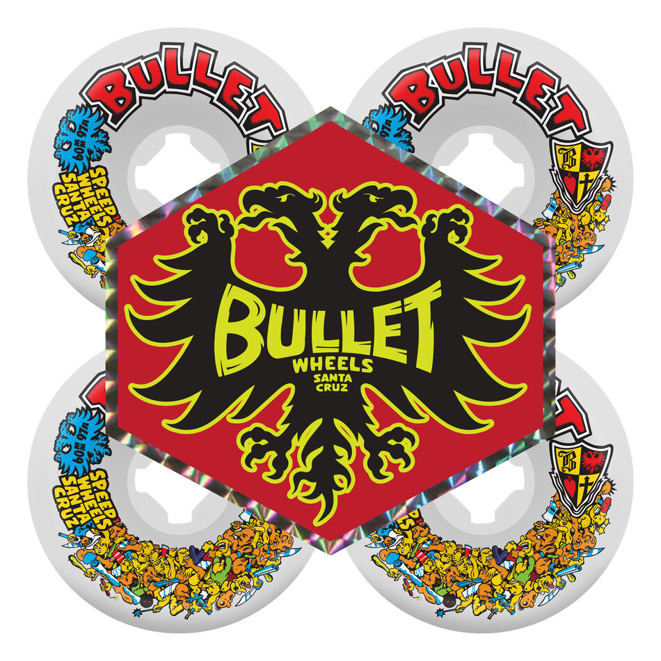 Santa Cruz Bullet Riot Vomit Wheels 97A White