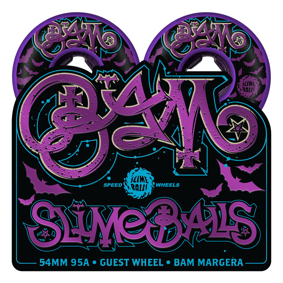 Santa Cruz Bam Margera Slime Balls Hardline Wheels 95A Purple