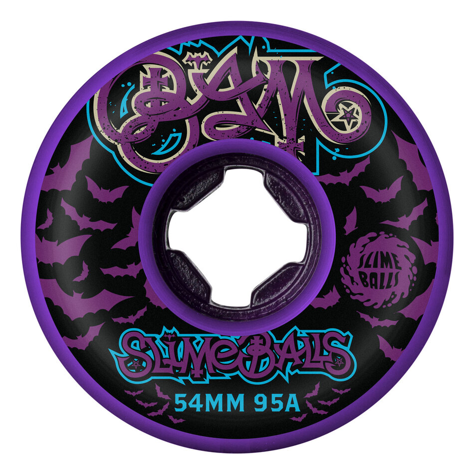 Santa Cruz Bam Margera Slime Balls Hardline Wheels 95A Purple