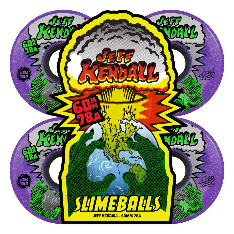 Santa Cruz Jeff Kendall Reissue Slime Balls OG Wheels 78A Purple