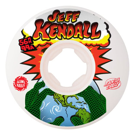 Santa Cruz Jeff Kendall Reissue Slime Balls Chubbies Wheels 99A White