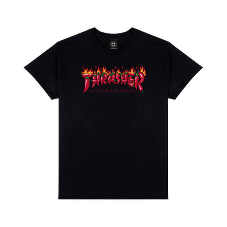 Thrasher Fuego T-Shirt Black