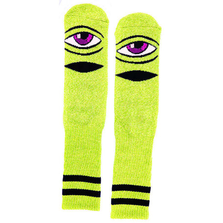 Toy Machine Sect Eye Socks Heather Neon Yellow