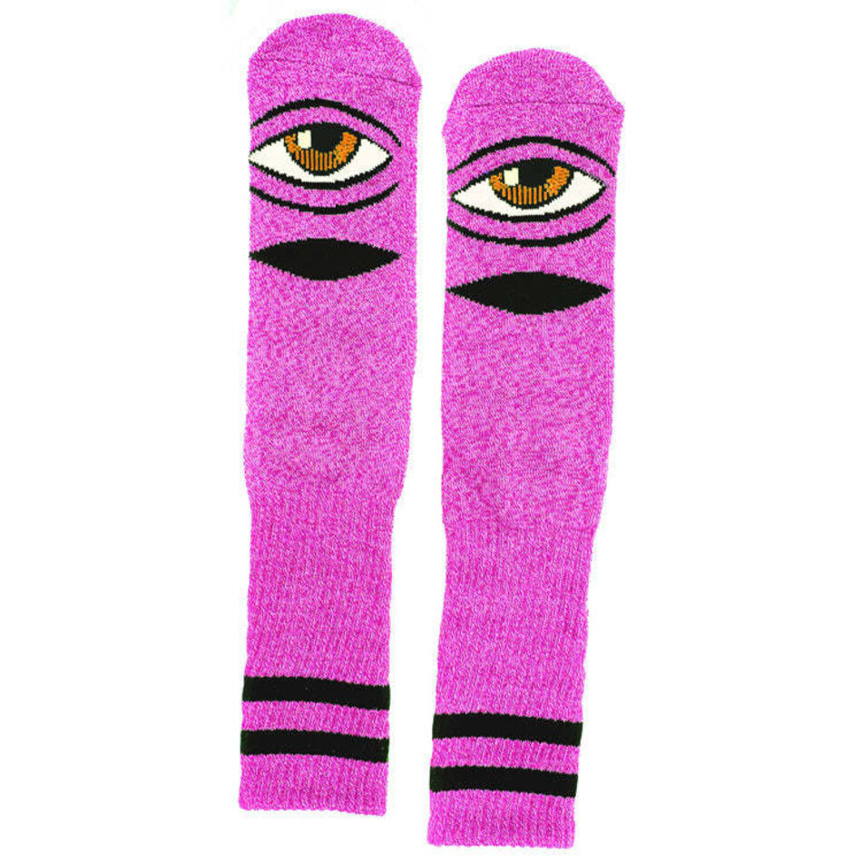 Toy Machine Sect Eye Socks Heather Neon Pink