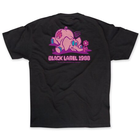Black Label Pink Elephants T-Shirt Black