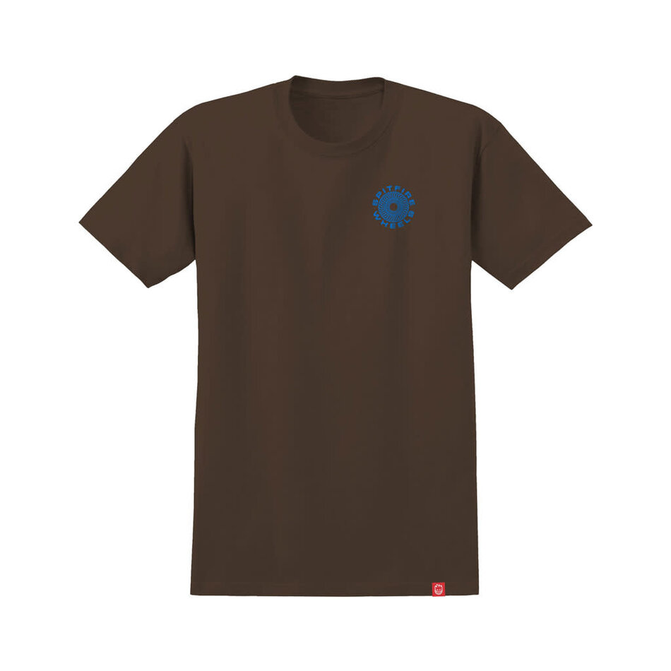 Spitfire Classic 87 Swirl T-Shirt Chocolate Blue