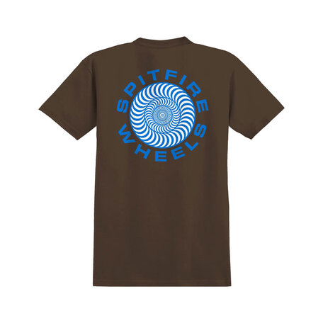 Spitfire Classic 87 Swirl T-Shirt Chocolate Blue