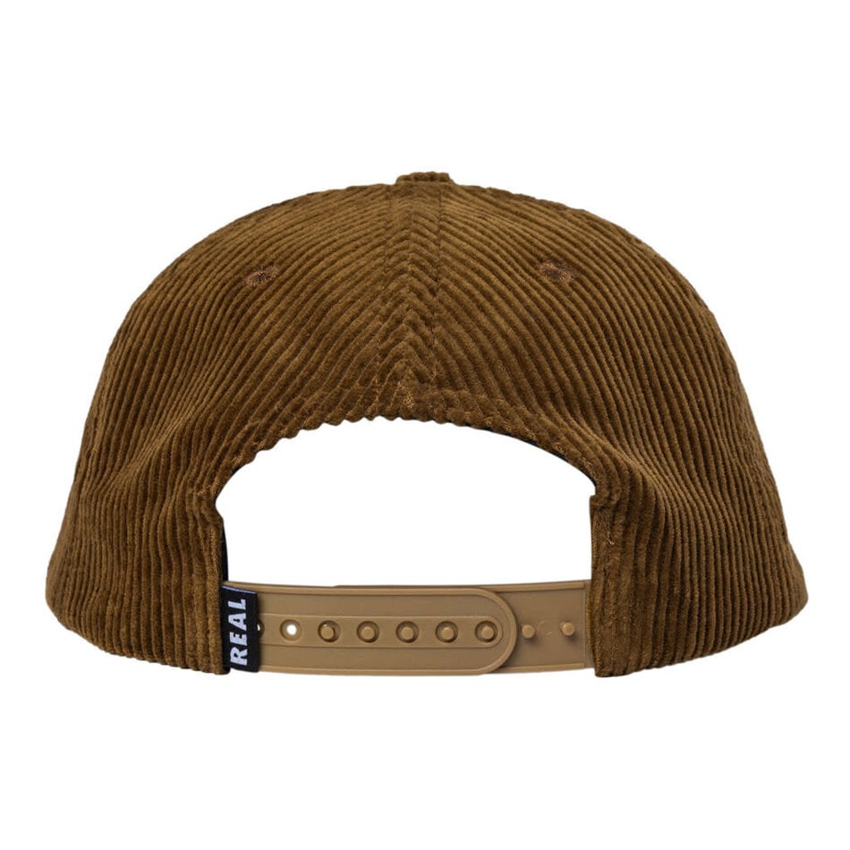 Real Bubble Oval Snapback Hat Brown