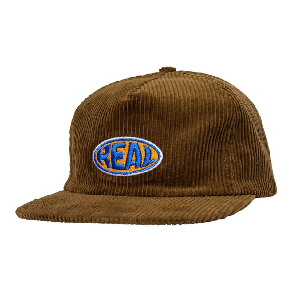 Real Bubble Oval Snapback Hat Brown