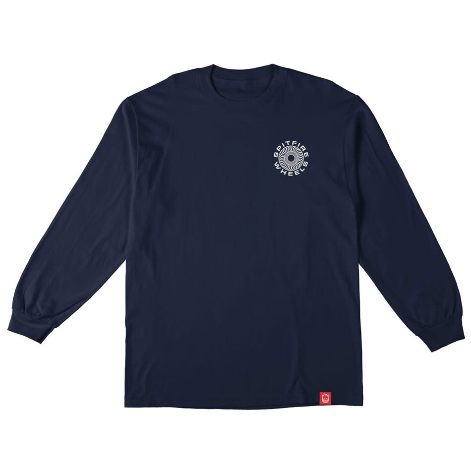 Spitfire Classic 87 Swirl L/S T-Shirt Navy/White/Black
