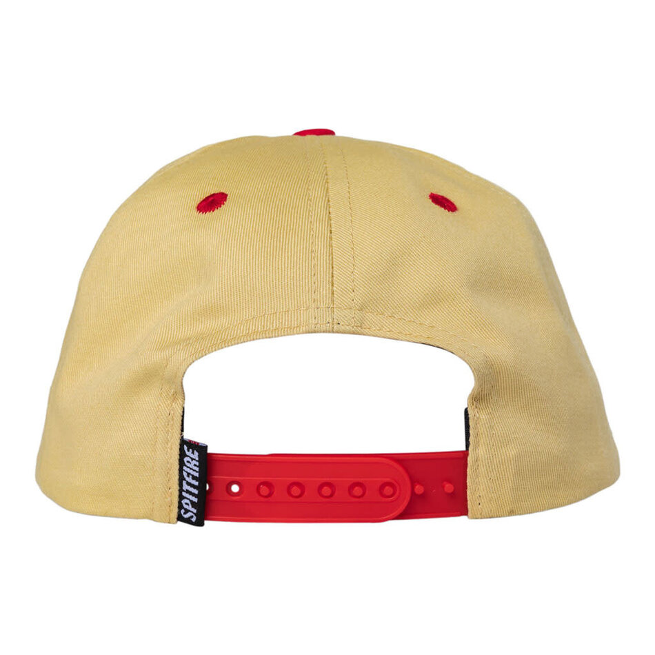 Spitfire Classic 87 Swirl Patch Snapback Hat Tan/Black/Red