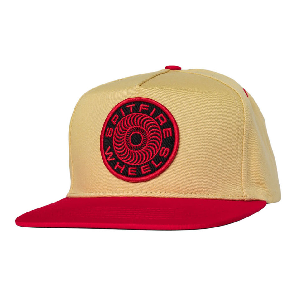 Spitfire Classic 87 Swirl Patch Snapback Hat Tan/Black/Red