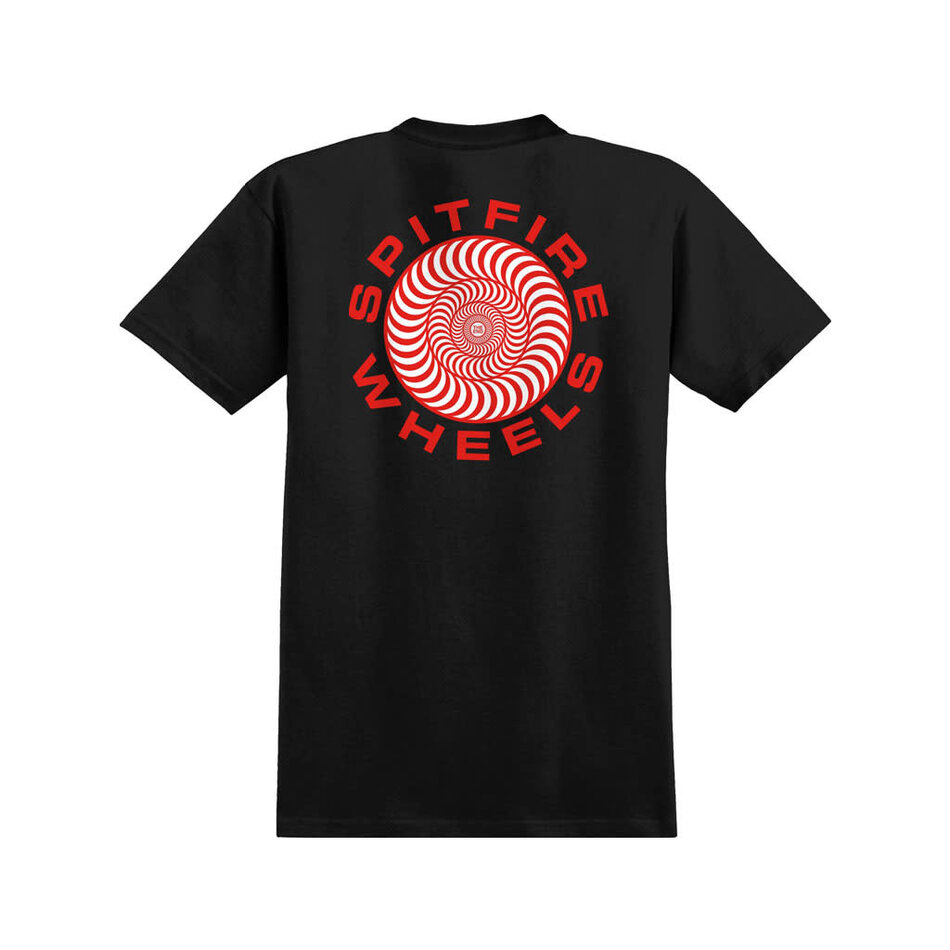 Spitfire Classic 87 Swirl T-Shirt Black/Red/White