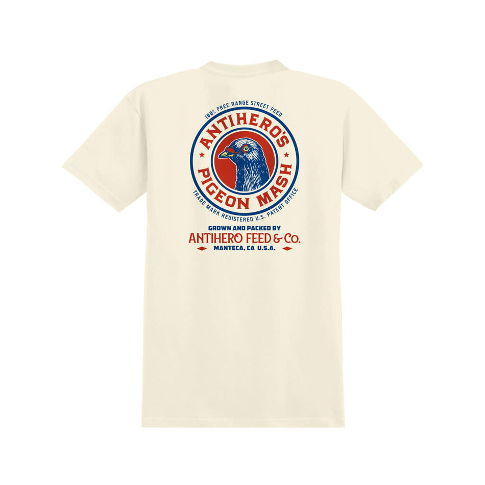 Anti Hero Pigeon Mash Pocket T-Shirt Natural