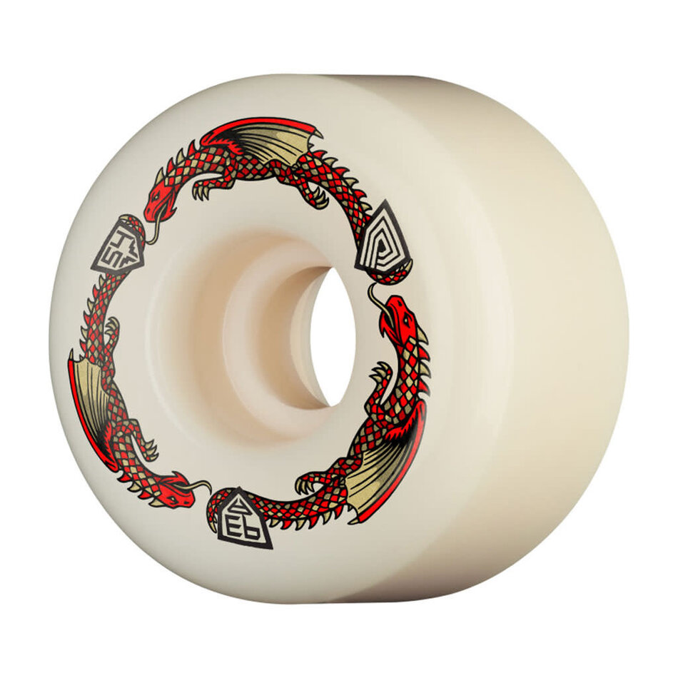 Powell Peralta Dragon Formula Red 93A V7 Wheels White