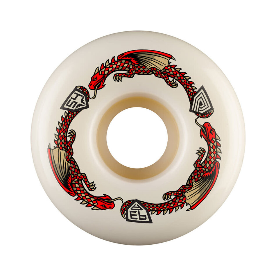 Powell Peralta Dragon Formula Red 93A V7 Wheels White