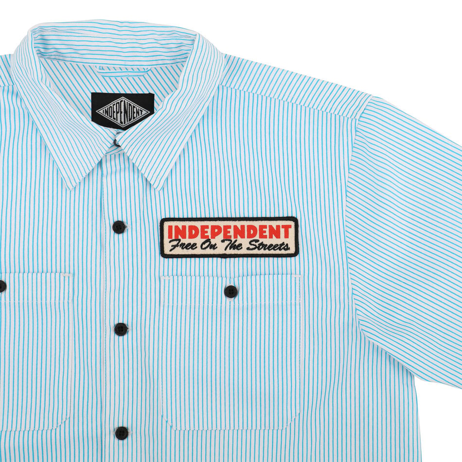 Independent Free On The Streets S/S Stripes Button Up