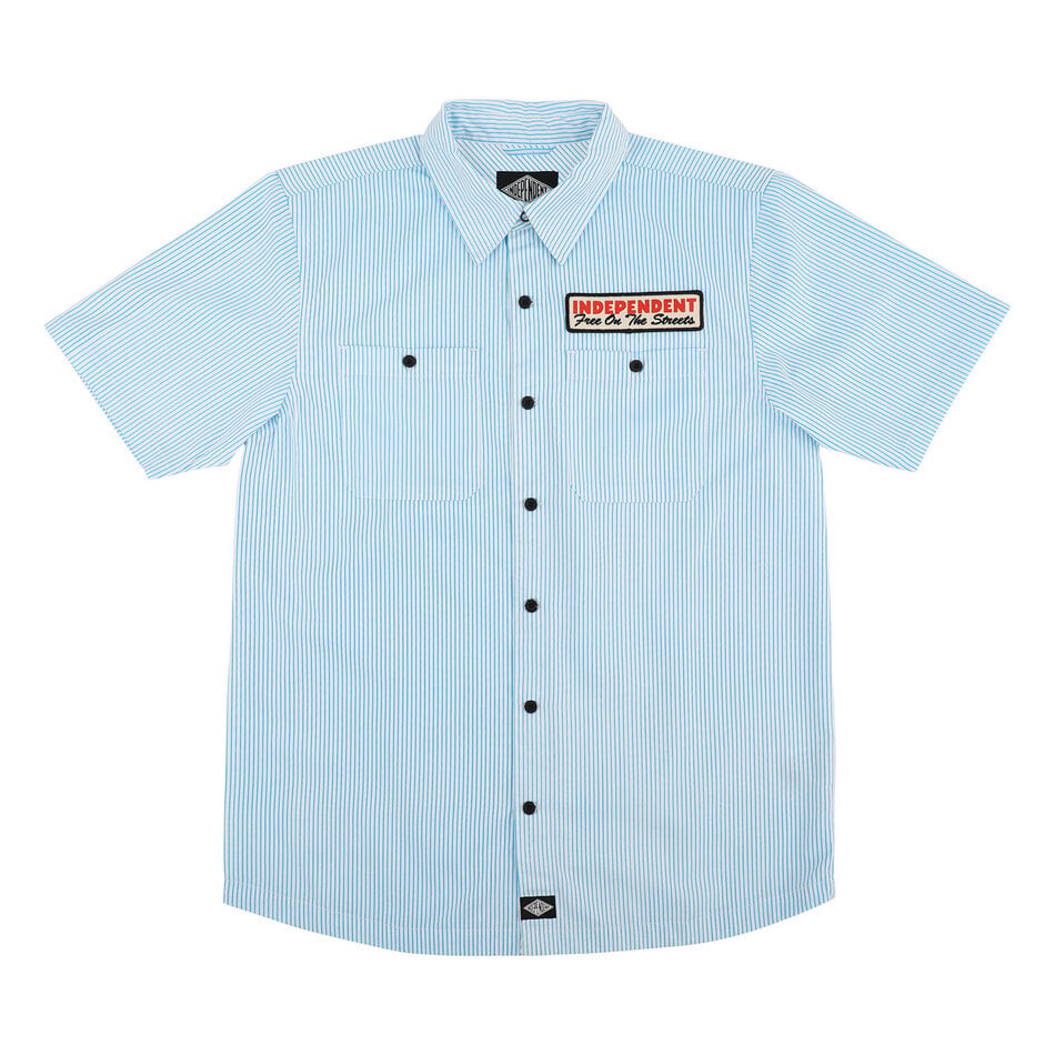 Independent Free On The Streets S/S Stripes Button Up