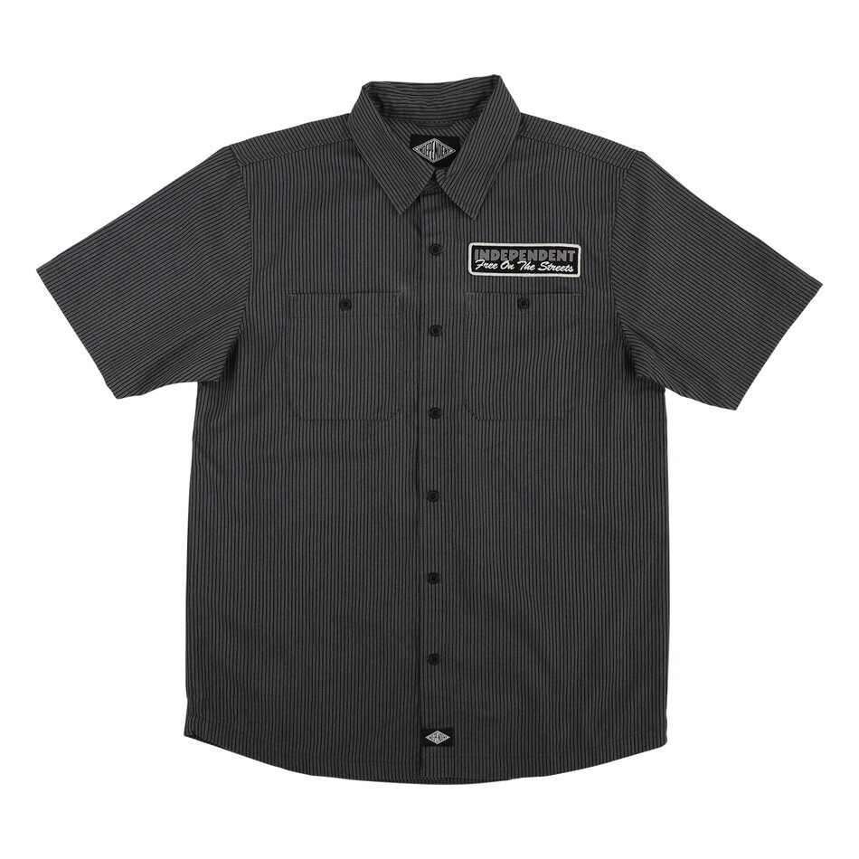 IIndependent Free On The Streets S/S Stripes Button Up