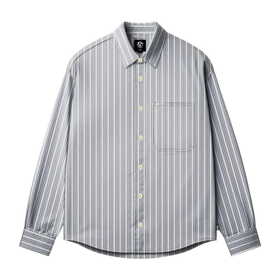 Vans x Rowan Stripe L/S Woven Button Up Shirt Light Grey