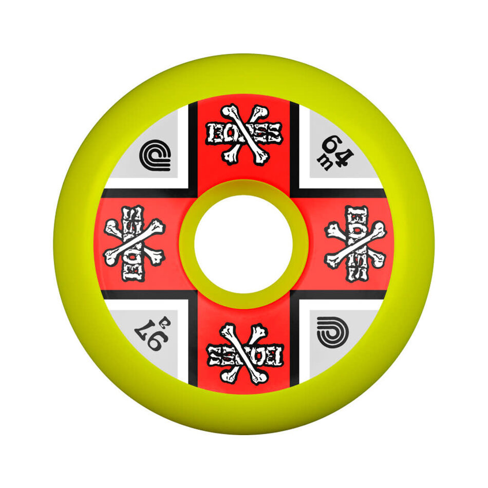 Powell Peralta Cross Bones 97A Wheels Yellow