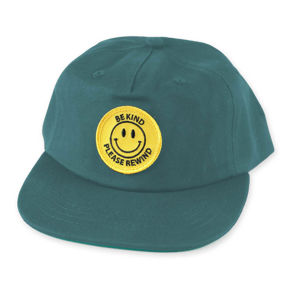 Picture Show Be Kind Short Brim Snapback Hat Teal