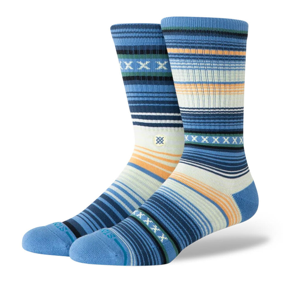 Stance Curren Striped Crew Socks Capri Blue