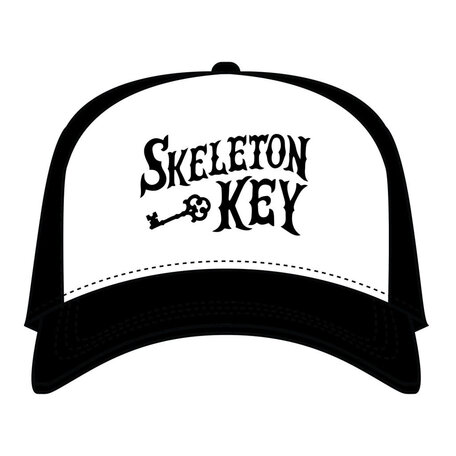 Skeleton Key Foam Trucker Snapback Hat Black/White