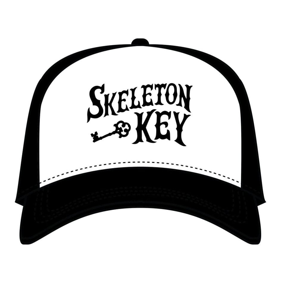 Skeleton Key Foam Trucker Snapback Hat Black/White