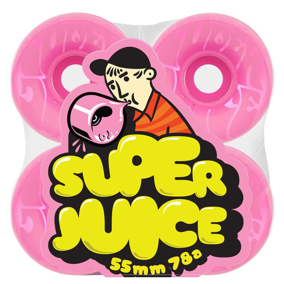 OJ Bubble Gum Mini Super Juice 78A Wheels Transparant Pink
